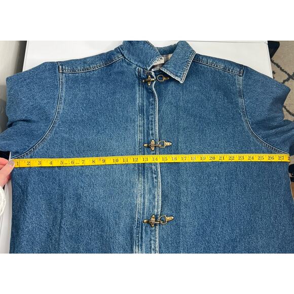 Vintage 90s Summit Hill Flannel Lined Denim Jacket Chore Barn Coat Woman’s 2XL - Picture 7 of 10